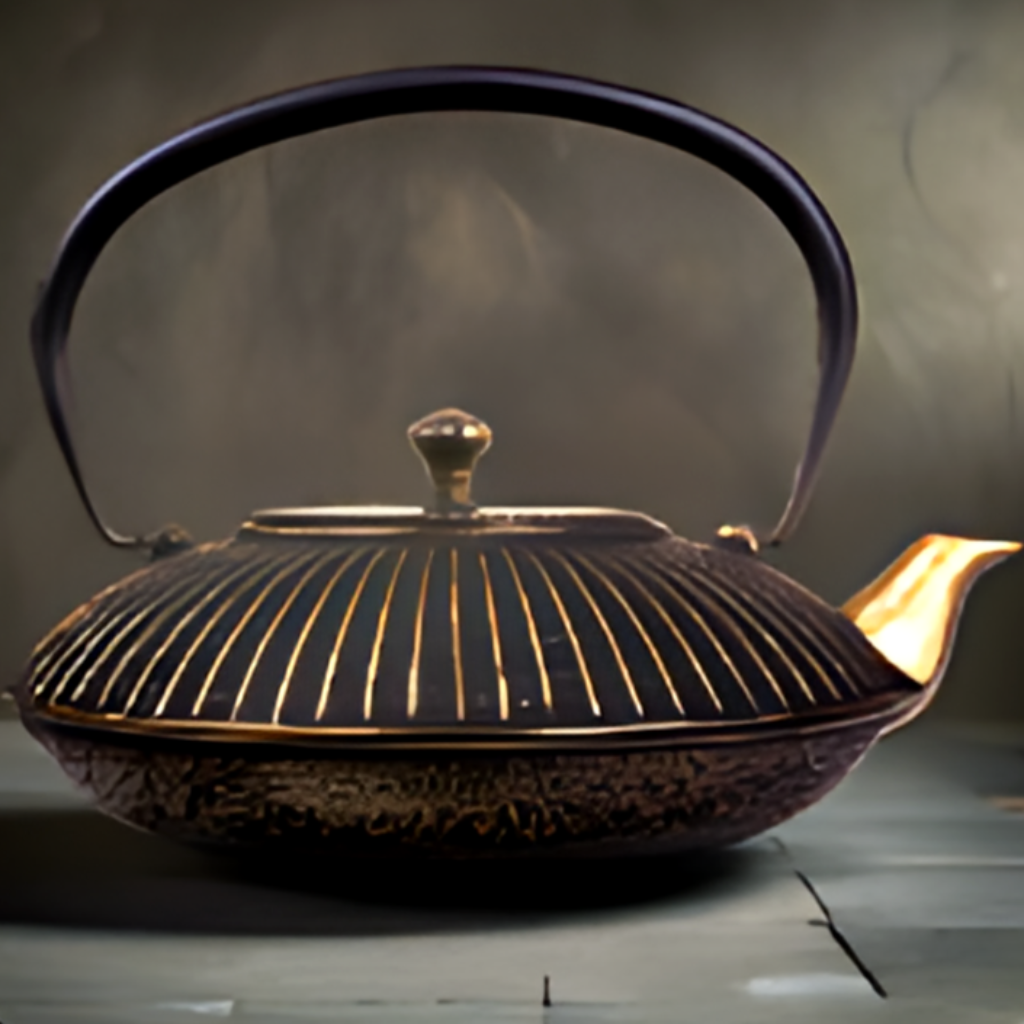 Cast Iron Kettle in Ancient Asian Style