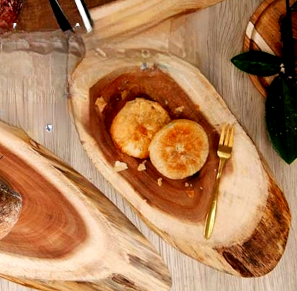 Cutting Board from Sliced Acacia Log