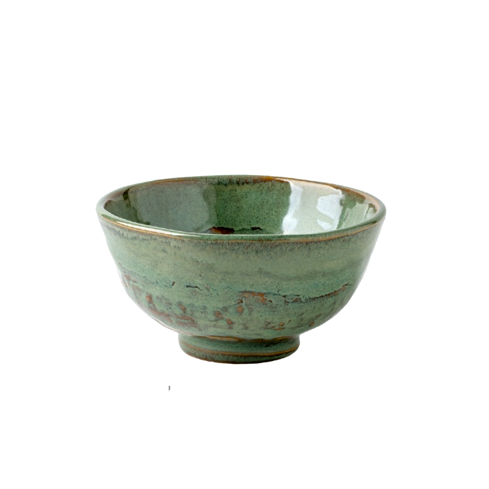 Green Glaze Kiln Ceramic Bowl