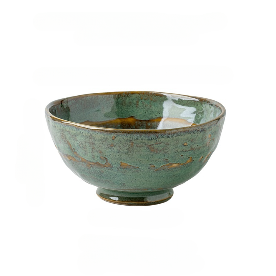 Green Glaze Kiln Ceramic Bowl