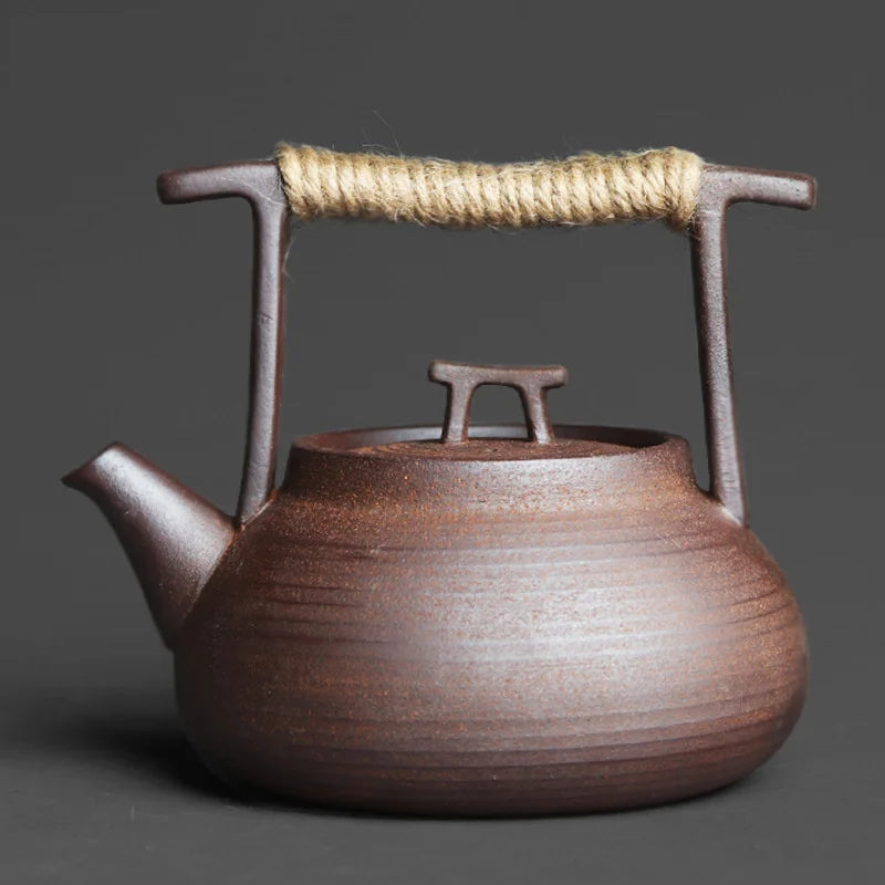 Handmade Japanese-Style Tea Ceremony Teapot Coarse Pottery