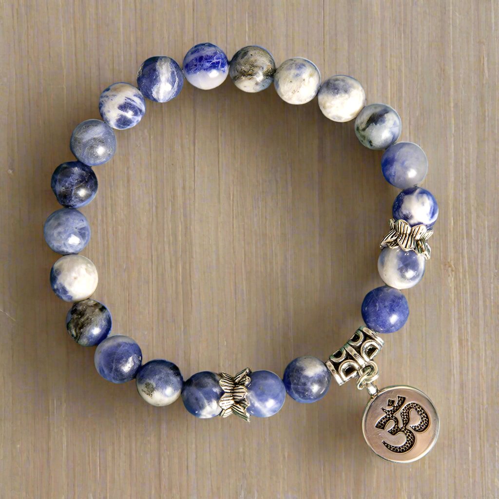 Indian Agate Beaded Bracelet for Men