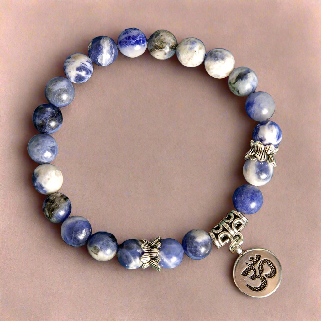 Indian Agate Beaded Bracelet for Men