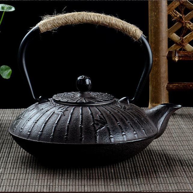 Iron Kettle with Braided Handle