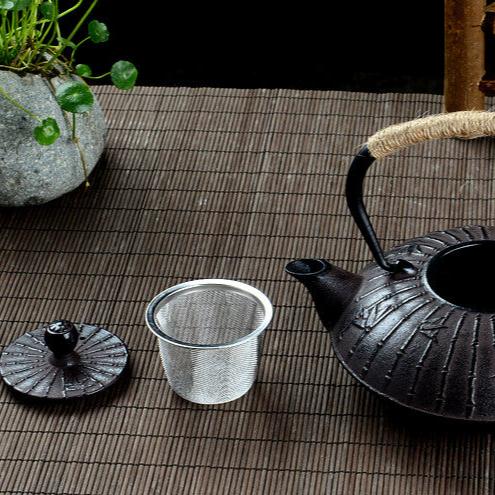 Iron Kettle with Braided Handle