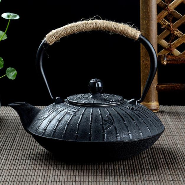 Iron Kettle with Braided Handle