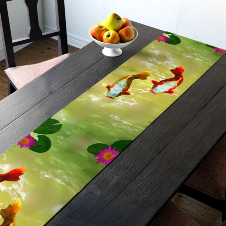 Japanese Koi Table Runner