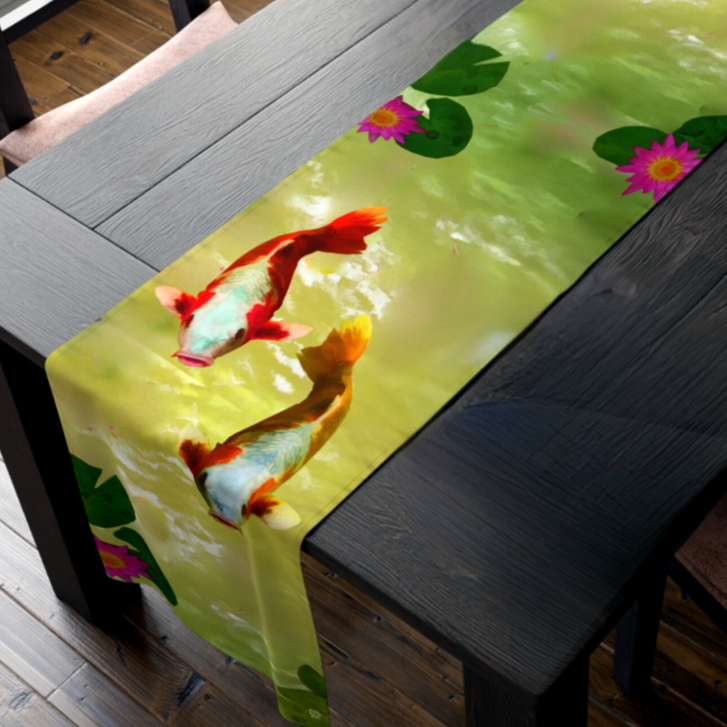 Japanese Koi Table Runner