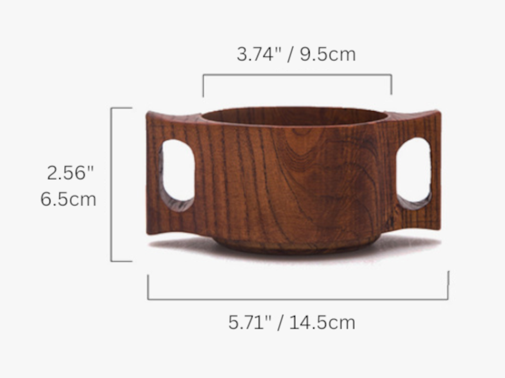 Japanese-Style Wooden Coffee Cup