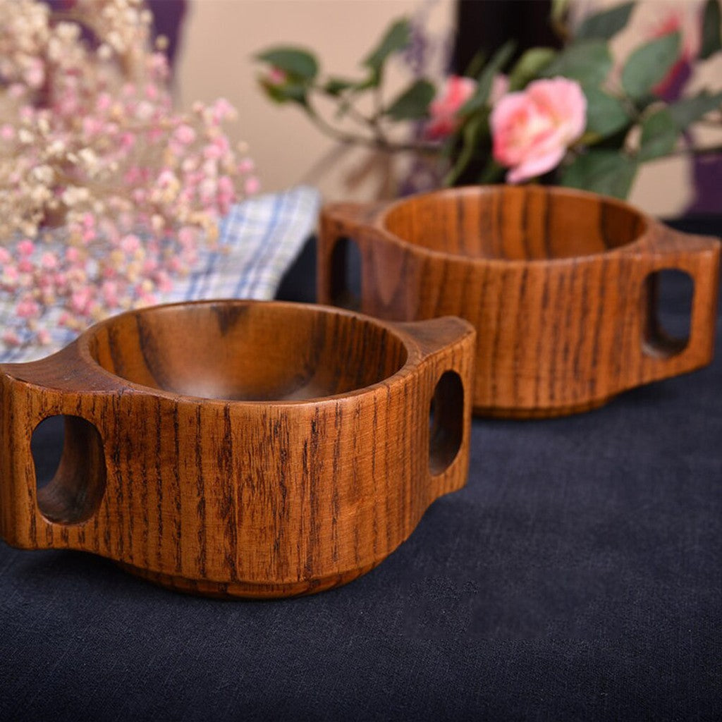 Japanese-Style Wooden Coffee Cup