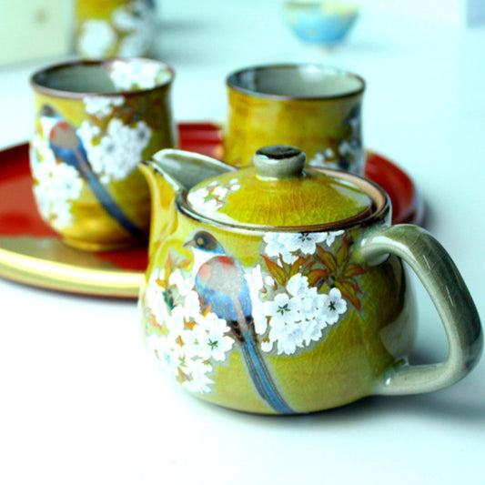 Japanese Swallow and Cherry Blossom Tea Set