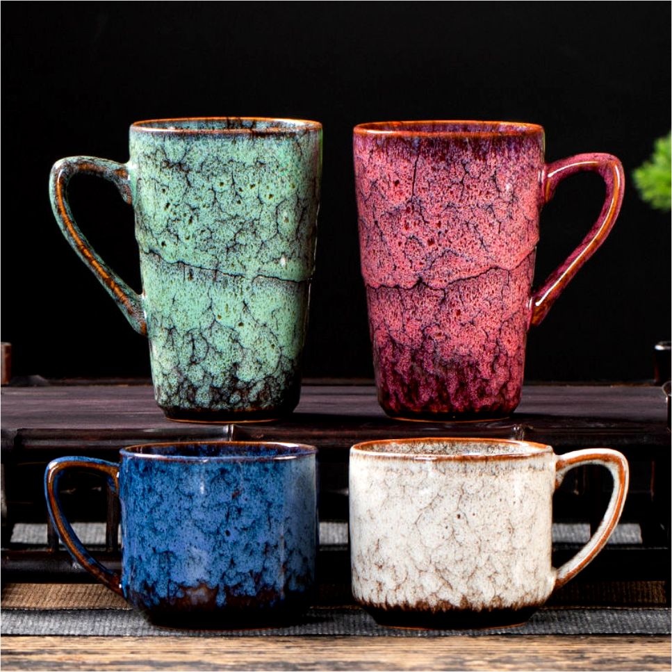 Kiln Fired Ceramic Teacups in Japanese Style