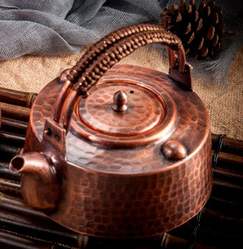 Thickened Copper Kettle with Braided Handle for 3 Cups Handmade