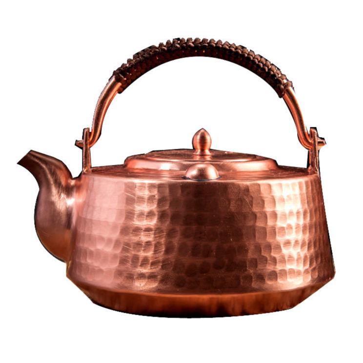 Thickened Copper Kettle with Braided Handle for 3 Cups Handmade