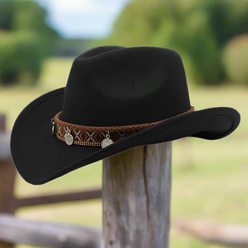 Tibetan & Chinese Style Pendant Cowboy Hat