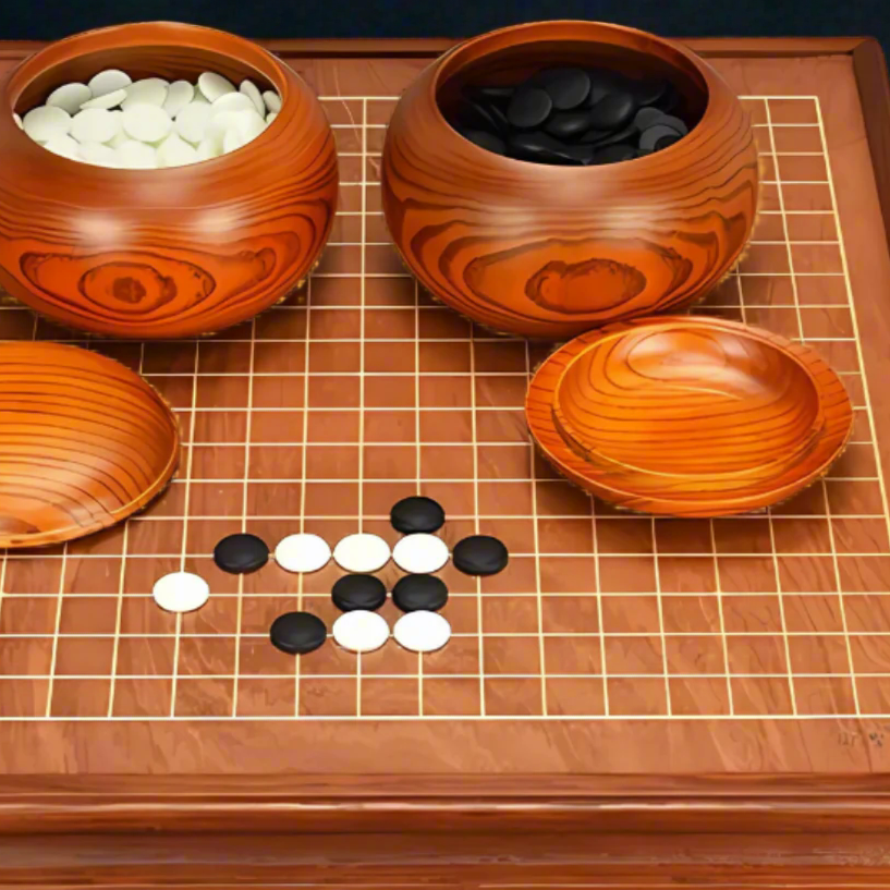 Weiqi -Igo - Go Set High Grade Rosewood Board and Natural Yunzi Stones