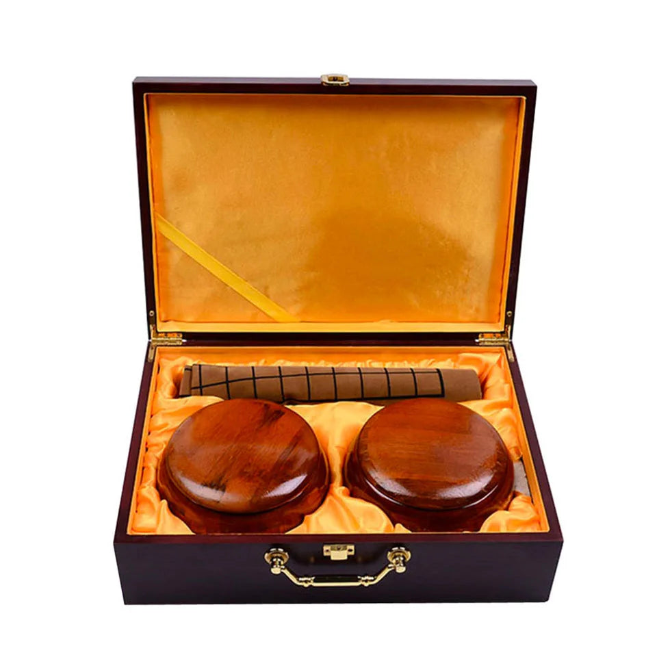 Weiqi - Igo - Go Set with Wooden Jars, Yunzi Stones and Wooden Carrying Case