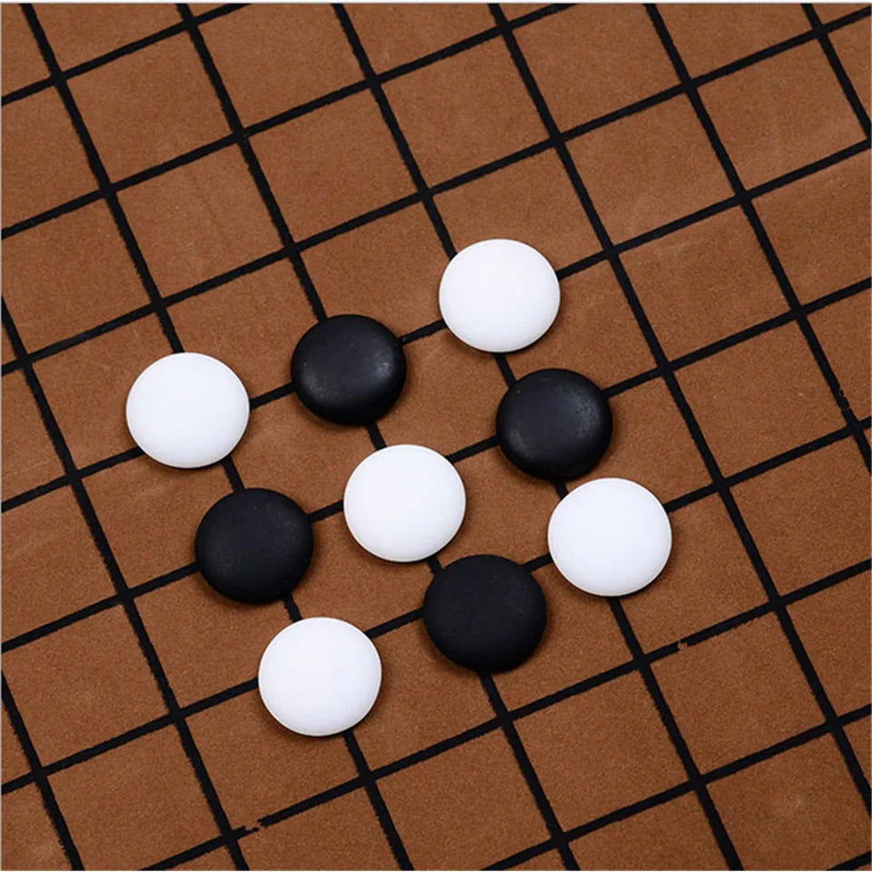 Weiqi - Igo - Go Set with Wooden Jars, Yunzi Stones and Wooden Carrying Case