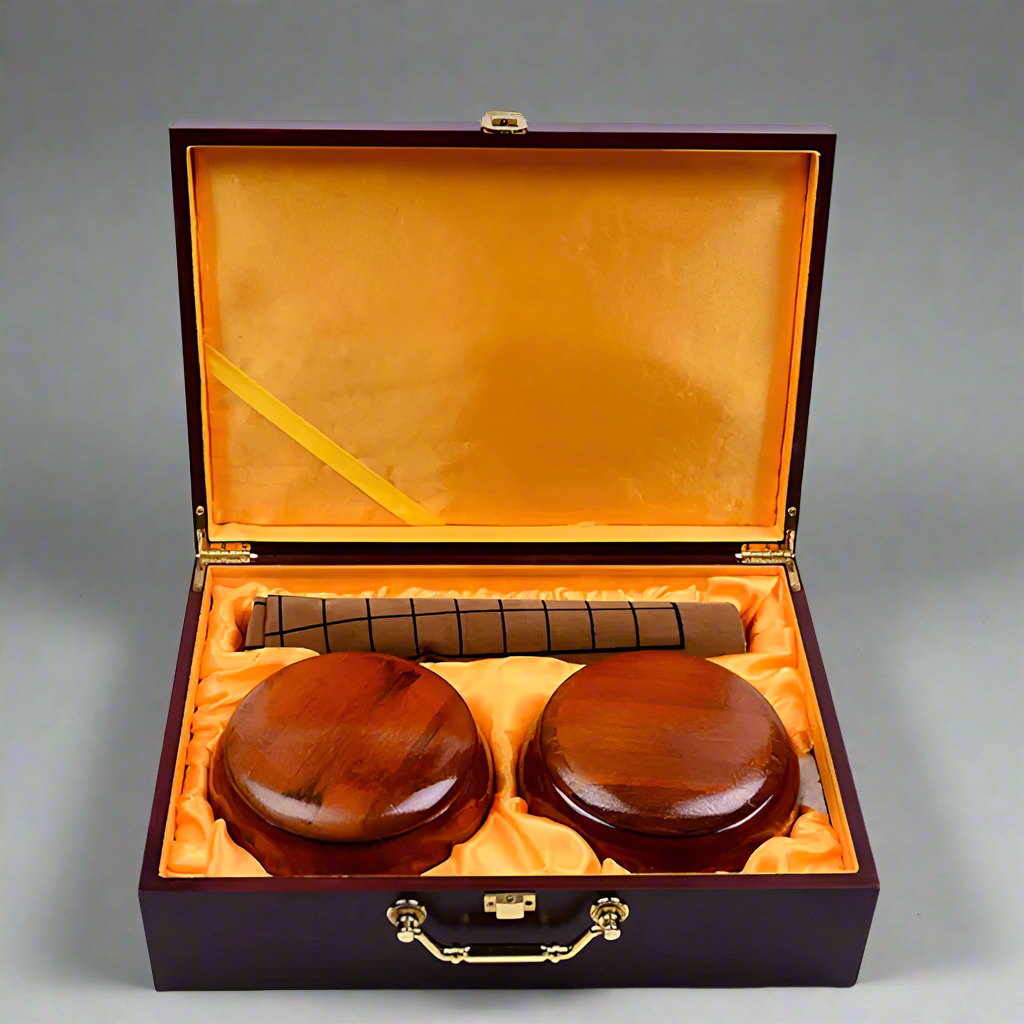 Weiqi - Igo - Go Set with Wooden Jars, Yunzi Stones and Wooden Carrying Case